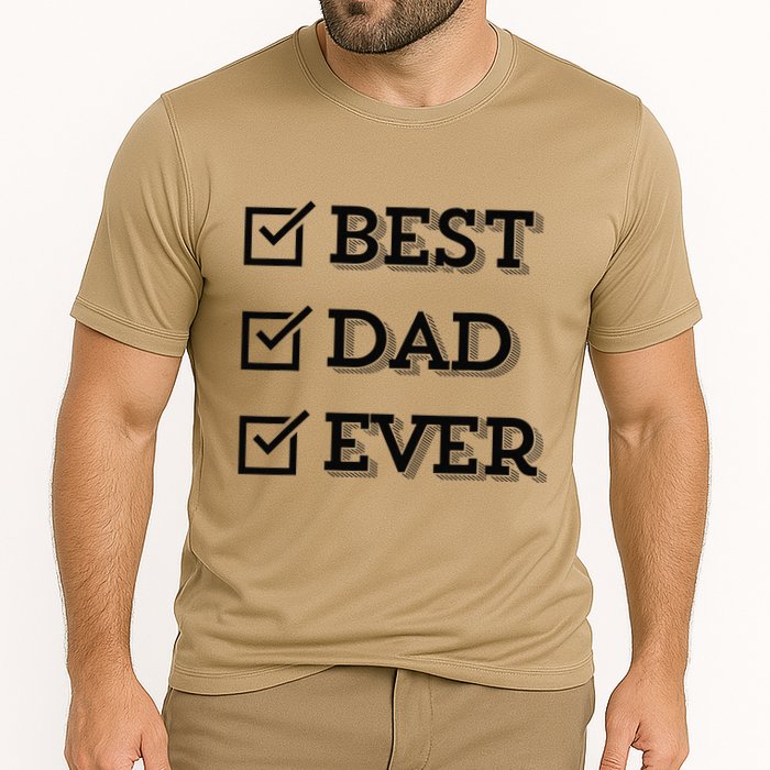 Best Dad Ever Gift For Dad From Daughter Sons Graphic Cooling Performance Crew T-Shirt