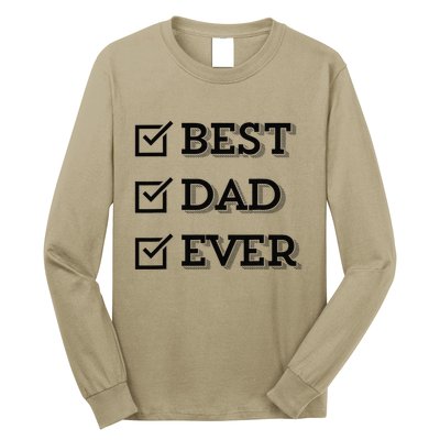 Best Dad Ever Gift For Dad From Daughter Sons Graphic Long Sleeve Shirt