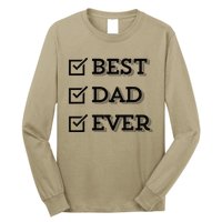 Best Dad Ever Gift For Dad From Daughter Sons Graphic Long Sleeve Shirt