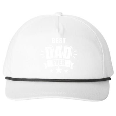 Best Dad Ever FatherS Day Gift For Daddy Or Father Gift Snapback Five-Panel Rope Hat