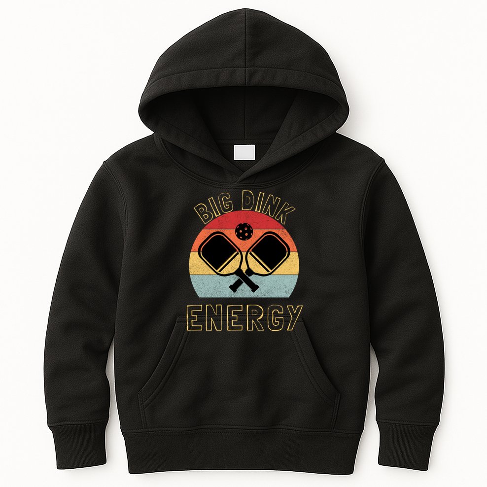 Big Dink Energy Funny Pickleball Kids Hoodie