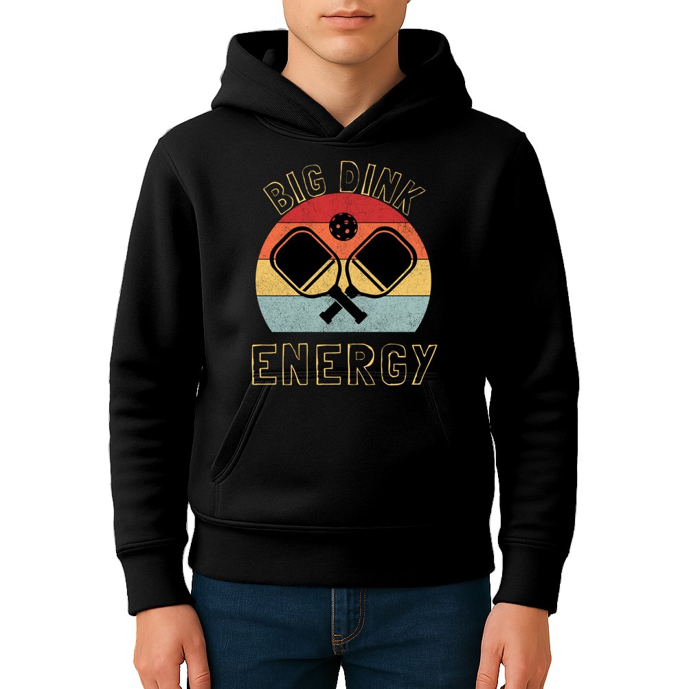 Big Dink Energy Funny Pickleball Kids Hoodie