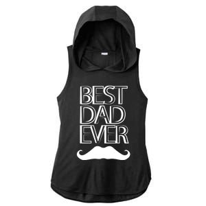 Best Dad Ever Cute Gift Ladies PosiCharge Tri-Blend Wicking Draft Hoodie Tank