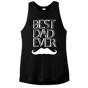 Best Dad Ever Cute Gift Ladies PosiCharge Tri-Blend Wicking Tank