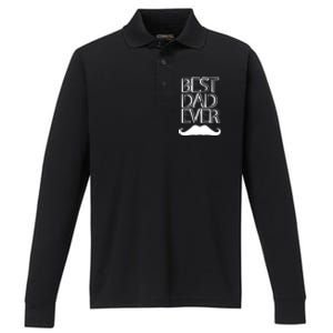 Best Dad Ever Cute Gift Performance Long Sleeve Polo