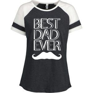 Best Dad Ever Cute Gift Enza Ladies Jersey Colorblock Tee