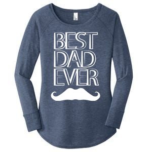 Best Dad Ever Cute Gift Women's Perfect Tri Tunic Long Sleeve Shirt