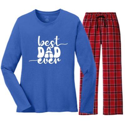 Best Dad Ever Gift Women's Long Sleeve Flannel Pajama Set 