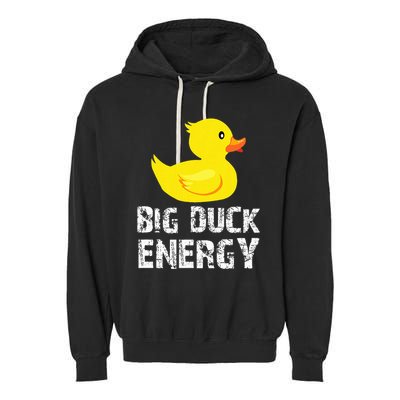 Big Duck Energy Yellow Rubber Duck Design Garment-Dyed Fleece Hoodie