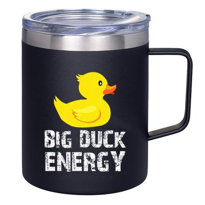 Big Duck Energy Yellow Rubber Duck Design 12oz Stainless Steel Coffee Mug