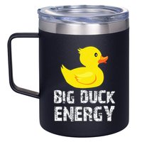 Big Duck Energy Yellow Rubber Duck Design 12oz Stainless Steel Coffee Mug