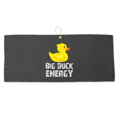 Big Duck Energy Yellow Rubber Duck Design Large Microfiber Waffle Golf Towel