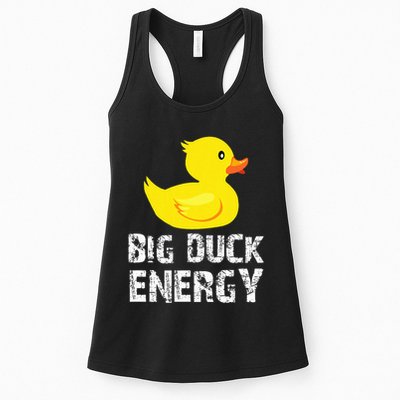 Big Duck Energy Yellow Rubber Duck Design Womens Tank Top