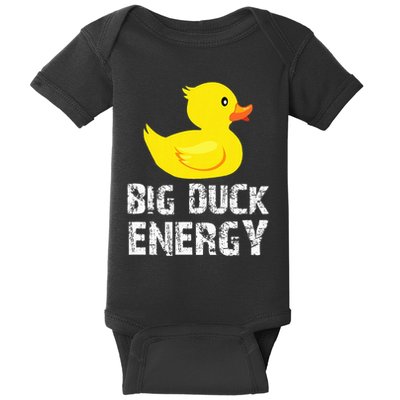 Big Duck Energy Yellow Rubber Duck Design Baby Bodysuit