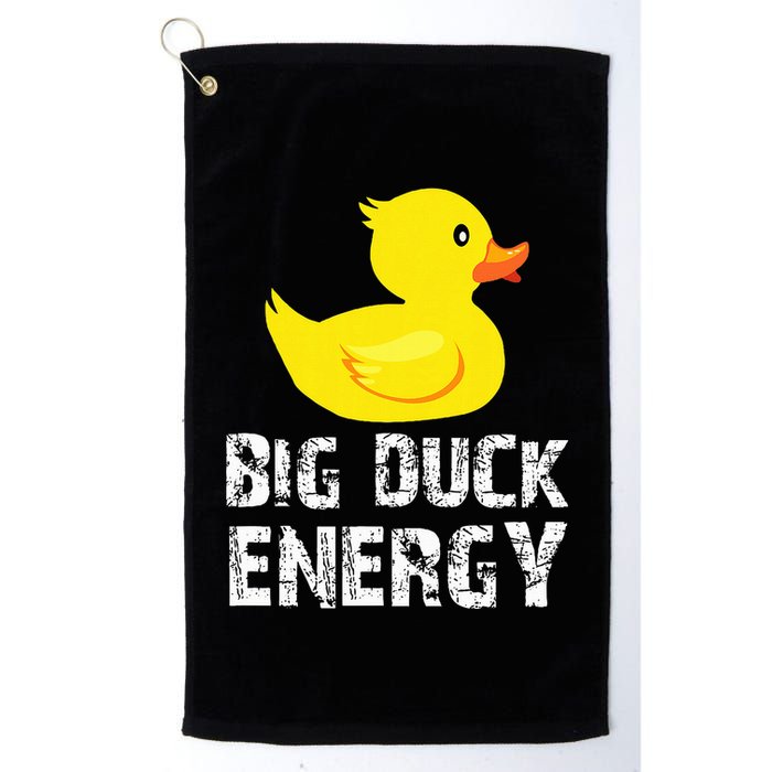Big Duck Energy Yellow Rubber Duck Design Golf Towel