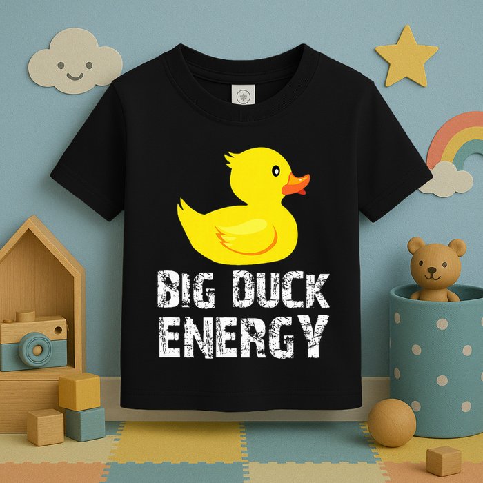 Big Duck Energy Yellow Rubber Duck Design Toddler T-Shirt