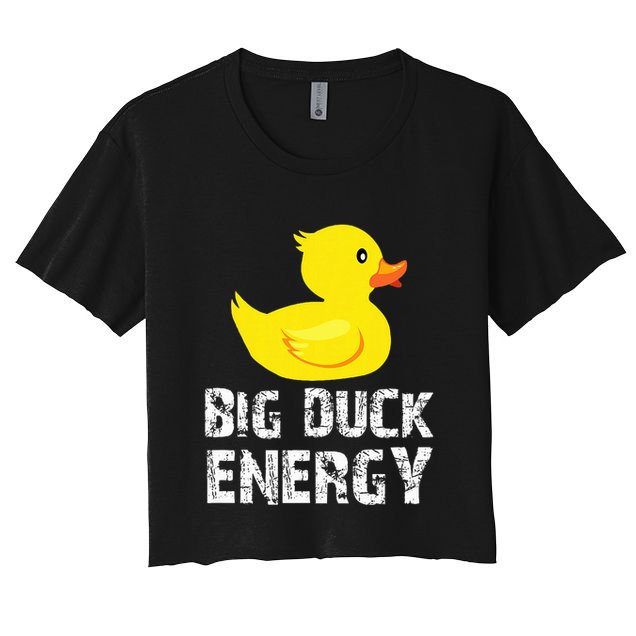 Big Duck Energy Yellow Rubber Duck Design Crop Top