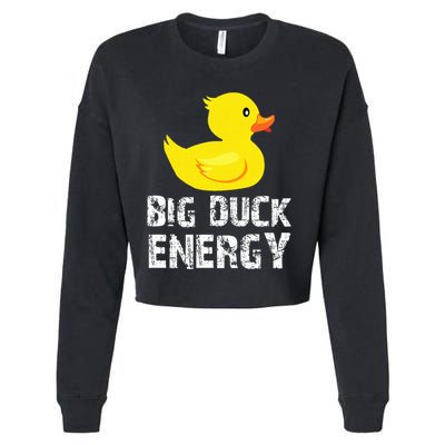 Big Duck Energy Yellow Rubber Duck Design Cropped Pullover Crew