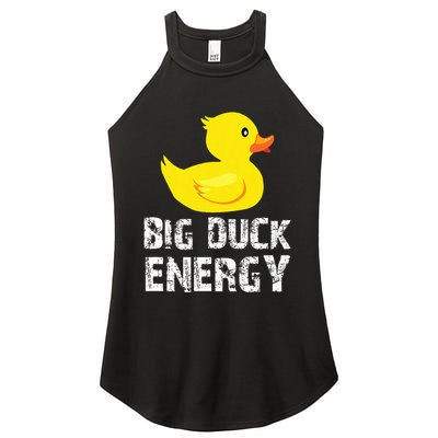 Big Duck Energy Yellow Rubber Duck Design Women's Perfect Tri Rocker Tank