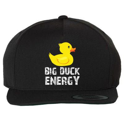 Big Duck Energy Yellow Rubber Duck Design Wool Snapback Cap