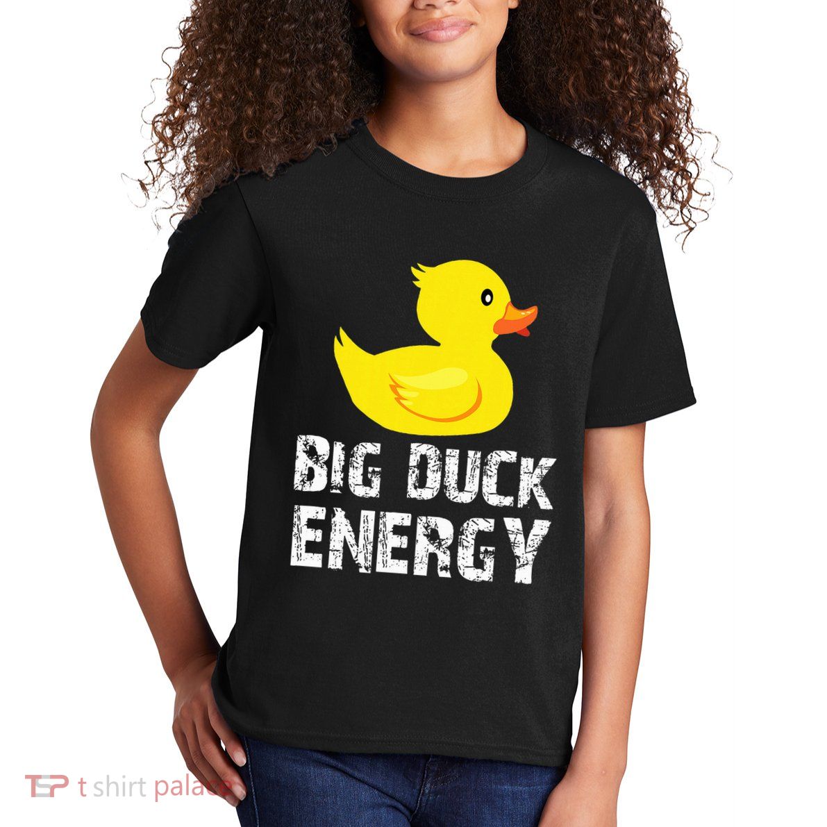 Big Duck Energy Yellow Rubber Duck Design Kids T-Shirt