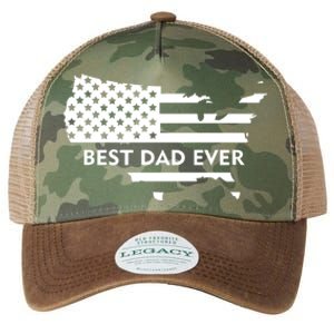 Best Dad Ever Patriot USA Flag Legacy Tie Dye Trucker Hat