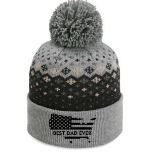 Best Dad Ever Patriot USA Flag The Baniff Cuffed Pom Beanie