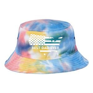 Best Dad Ever Patriot USA Flag Tie Dye Newport Bucket Hat