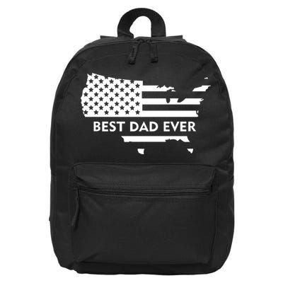Best Dad Ever Patriot USA Flag 16 in Basic Backpack