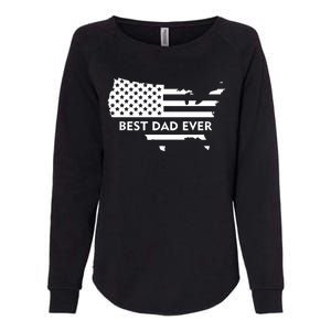 Best Dad Ever Patriot USA Flag Womens California Wash Sweatshirt