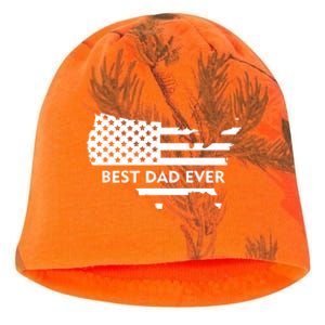 Best Dad Ever Patriot USA Flag Kati - Camo Knit Beanie