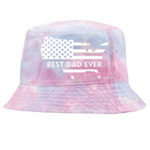 Best Dad Ever Patriot USA Flag Tie-Dyed Bucket Hat