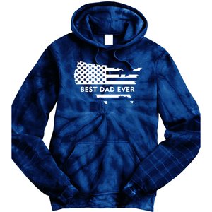 Best Dad Ever Patriot USA Flag Tie Dye Hoodie