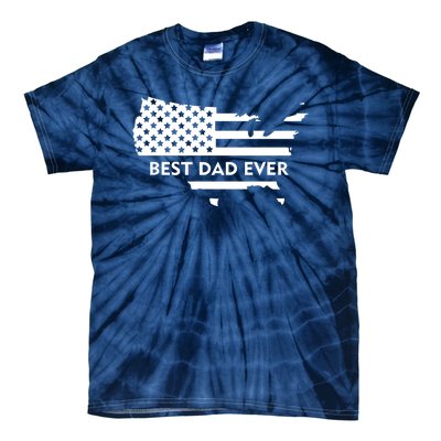 Best Dad Ever Patriot USA Flag Tie-Dye T-Shirt