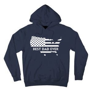 Best Dad Ever Patriot USA Flag Tall Hoodie