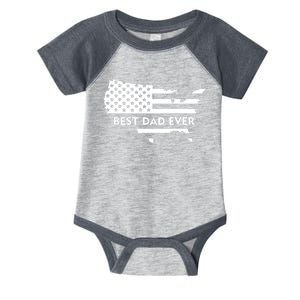 Best Dad Ever Patriot USA Flag Infant Baby Jersey Bodysuit