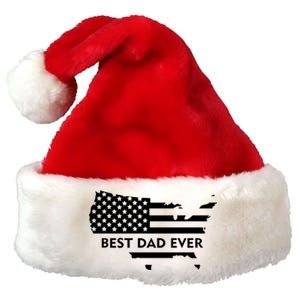 Best Dad Ever Patriot USA Flag Premium Christmas Santa Hat