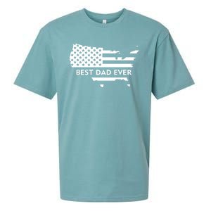 Best Dad Ever Patriot USA Flag Sueded Cloud Jersey T-Shirt