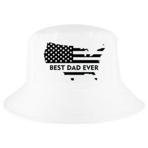 Best Dad Ever Patriot USA Flag Cool Comfort Performance Bucket Hat