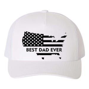 Best Dad Ever Patriot USA Flag Yupoong Adult 5-Panel Trucker Hat