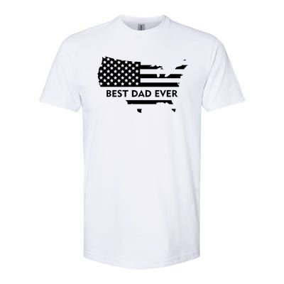 Best Dad Ever Patriot USA Flag Softstyle® CVC T-Shirt