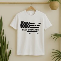 Best Dad Ever Patriot USA Flag T-Shirt