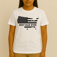 Best Dad Ever Patriot USA Flag T-Shirt