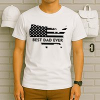 Best Dad Ever Patriot USA Flag T-Shirt