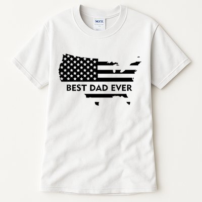 Best Dad Ever Patriot USA Flag Tall T-Shirt