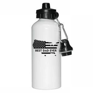 Best Dad Ever Patriot USA Flag Aluminum Water Bottle