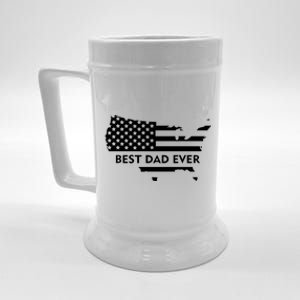 Best Dad Ever Patriot USA Flag Beer Stein