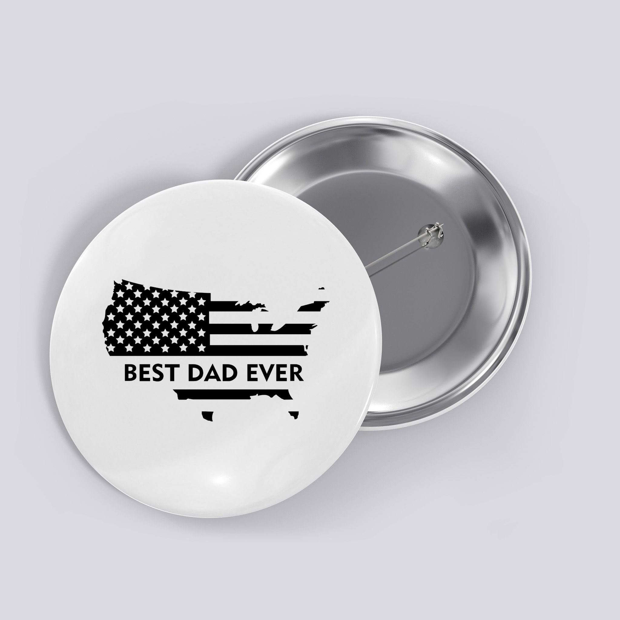 Best Dad Ever Patriot USA Flag Button