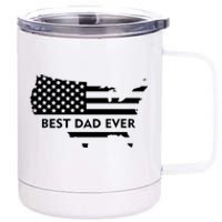 Best Dad Ever Patriot USA Flag 12 oz Stainless Steel Tumbler Cup