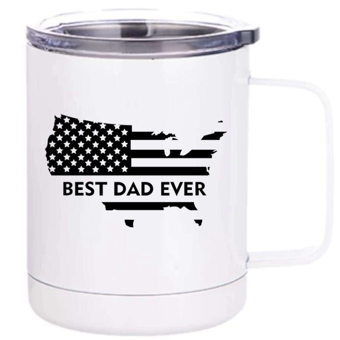 Best Dad Ever Patriot USA Flag 12 oz Stainless Steel Tumbler Cup